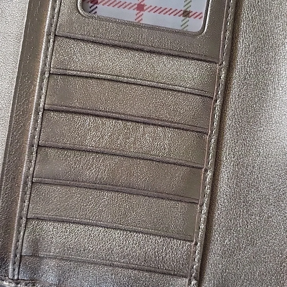 Vintage Coach Y2K Soho Metallic Gold Signature Buckle Slim Envelope Wallet Set
